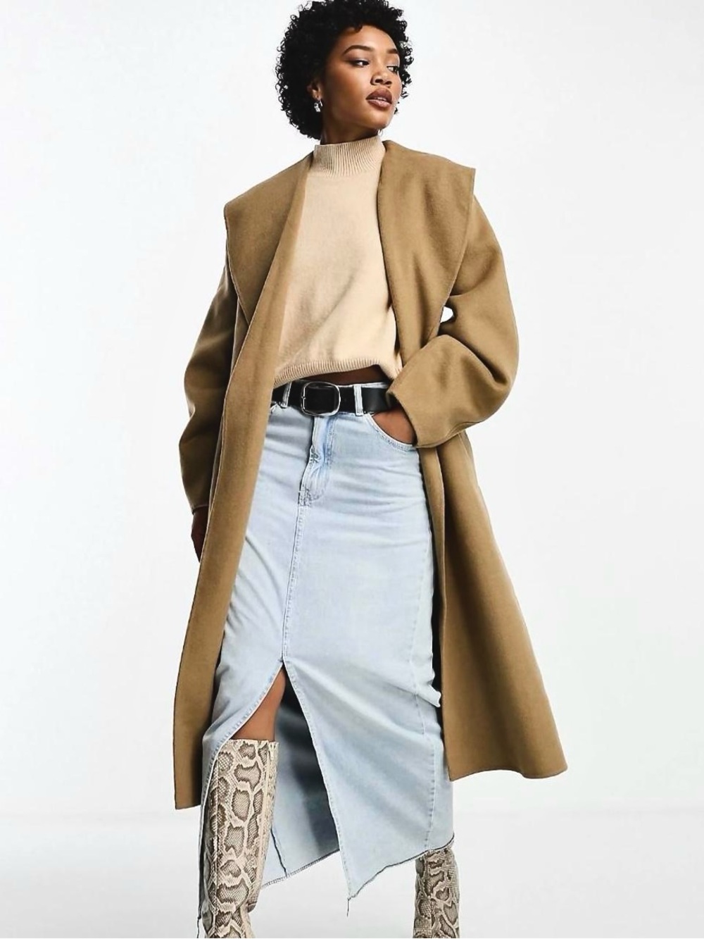 & OTHER STORIES OVERSIZED SHAWL-COLLAR WOOL COAT - Picture 7 of 8